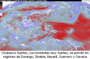 Chubascos fuertes con tormentas muy fuertes se prevén en regiones de