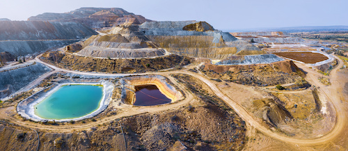 Aerial panorama of Skouriotissa copper mine in Cyprus - Imagen Agropecuaria